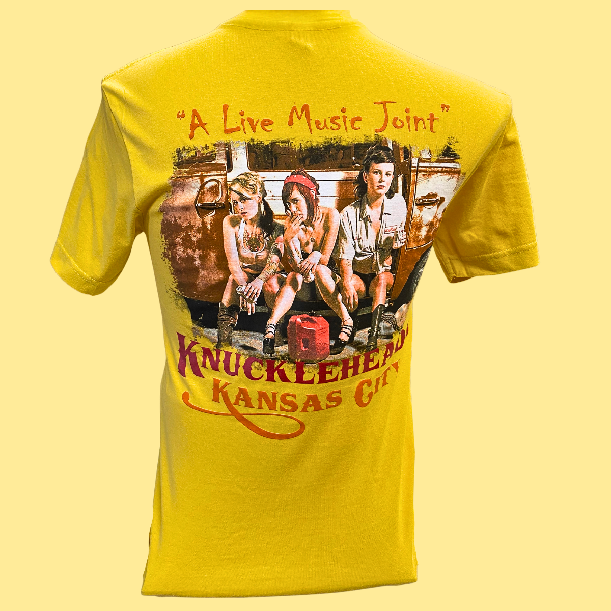 Garage Girls Mustard Tee (M)
